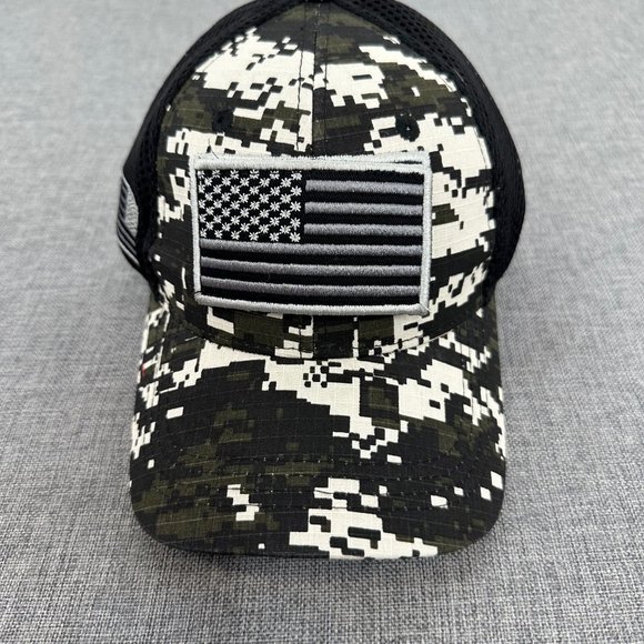 US Flag Detachable Patch Baseball Cap Green Black Grey Brand New Hat - Picture 1 of 10